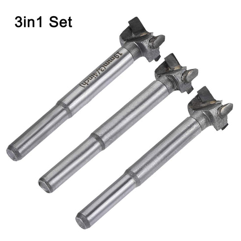 uxcell Forstner Wood Boring Drill Bits, 17mm 18mm 19mm Dia. Carbide Alloy Steel Tip Cutting Tool Set