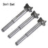 uxcell Forstner Wood Boring Drill Bits, 17mm 18mm 19mm Dia. Carbide Alloy Steel Tip Cutting Tool Set