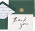 AZAZA 50 PK Thank You Cards with Envelopes,Green Envelopes and Gold Stickers