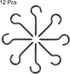 uxcell 2" Screw Eye Hooks – Self Tapping Screws, Screw-in Hanger Eye-Shape Hooks, Black, 12pcs