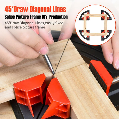 Multi Angle Degree Corner Clamps, Adjustable 30-90 Degrees Sawing Mitre Right Angles Measuring Cutting Tool