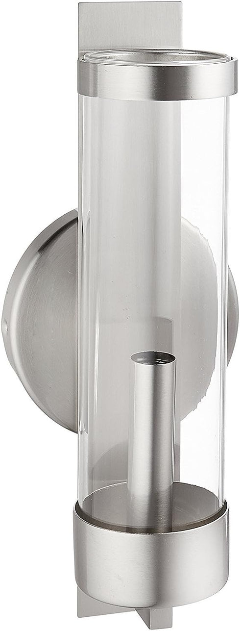 Livex Lighting 10141-91 Brushed Nickel Wall Sconce with Clear Glass