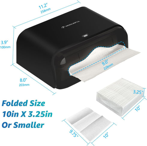 Commercial , Multifold/Trifold/C Fold Papers Dispenser, Bathroom Hand Towels Wall Mounted Tissue Holder, No-Drill