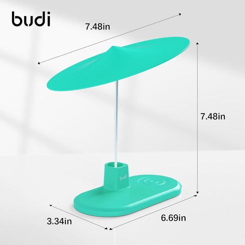 3 1 BUDI Multifunctional Table Lamp with Wireless Charger, in Charging Station Desk Lamp Touchable for Nightstand