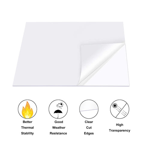 YSTIME 8" x 12" Clear Acrylic Sheet, Plexiglass Plastic for Crafts, Pack of 2 with Protective Paper