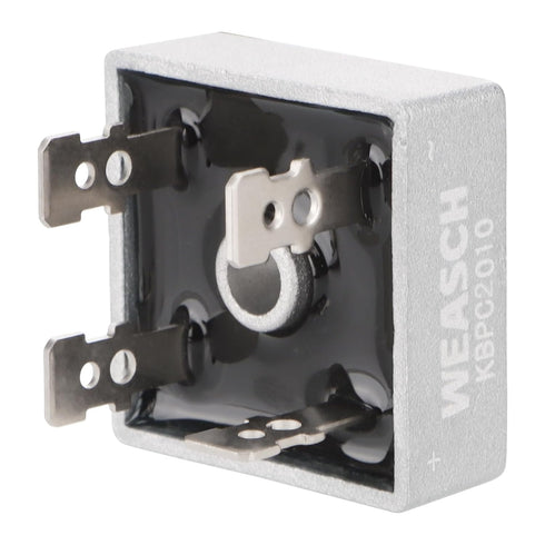 2Pcs KBPC2010 Bridge Rectifier Diode, AC to DC, 1000V 20A, 4 Pin Power Rectifier Diode Electronic Components