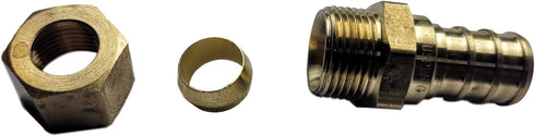 XFITTING 10 Pieces 1/2" Pex X 3/8" OD Compression Straight Adapter, Brass, NSF, Pex B by PEX FITTING 1/2" XFITTING