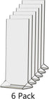 6 Pack 4 9 Inch Counter Marketing Holders Rack Card Frame Sign Holder x Double Sided Clear Acrylic Vertical Literature