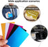 FONLAND 50pcs/Set 0.4mm Thickness Aluminum Metal Business Cards DIY Engraving Card for Home Office Supplies (Black)