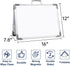 Small Dry Erase White Board, TSJ OFFICE 12" x 16" Mini Easel Desktop Double Sided Magnetic Board