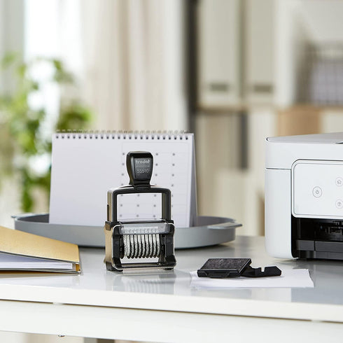 Trodat Numberer Stamp Professional 55510 – 10 Digits, Self Inking, 3/16" (5 mm) Characters, Black Ink