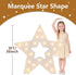 3FT Tall Marquee Light Up Star DIY Pre Cut Frame with Light Foam Marquee Signs Props for Birthday Engagement Baby