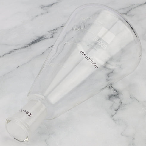 24/40 Glass Erlenmeyer Flask, 500ml Borosilicate Glass Graduated Laboratory Flask with 24/40 Standard Taper Joint
