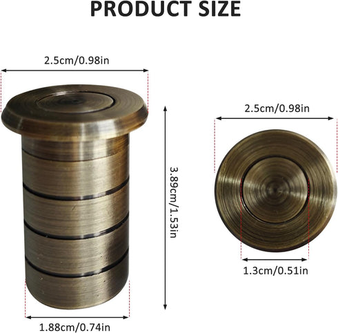 Floor Hole Dust-Proof Cover, 2 Pcs Safety Sliding Lock Inserts for Door Bolt Accessories