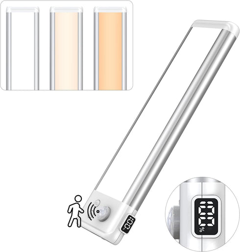 Goohoom Under Cabinet Lights with Battery Display, 2000mAh Rechargeable LED Motion Sensor Lights
