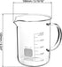 QWORK Beaker with Handle, 500ml Measuring Cup, Borosilicate Glass, 2 Pack