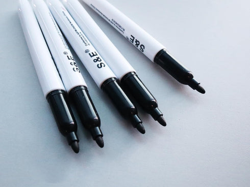 S & E TEACHER'S EDITION 96 Pcs Dry Erase Markers, Black with Low-Odor Ink for School, Office, or Home