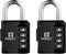 RESET-060 2 Pack 4 Digit Combination Lock, Outdoor Padlock for School Gym Locker Fence Toolbox