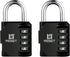 RESET-060 2 Pack 4 Digit Combination Lock, Outdoor Padlock for School Gym Locker Fence Toolbox