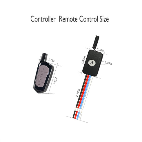 12V 3A 164FT Waterproof Remote Switch | Wireless Relay | Garage Door/Rolling Shutter Controller