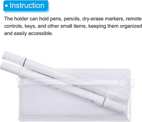 PATIKIL Magnetic Pen Holder for Refrigerator, 2 Pack Dry Erase Marker Pencil Holder Cup Organizer for Fridge