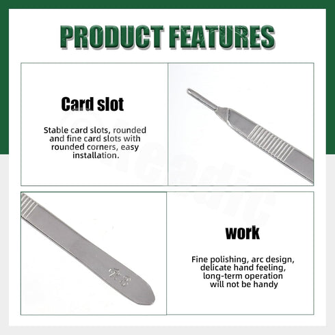 Keadic 44Pcs Scalpel Blades and Handle with #10#11#15#22 Surgical Sterile Blades for Lab Knives