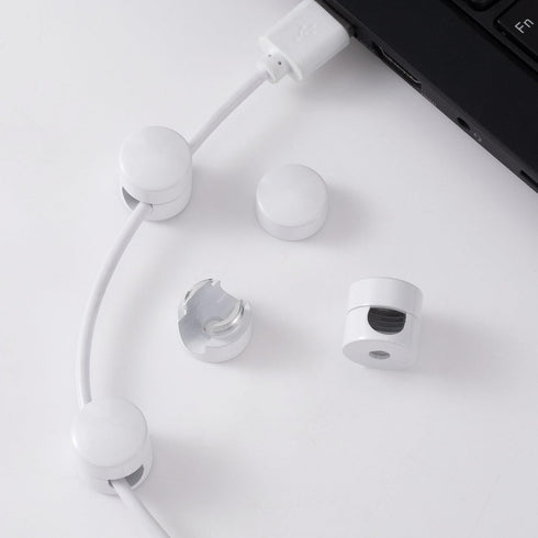 CustomyLife 2pcs 2-in-1 Cable Anchors for Desk, Adhesive Metal Cord Organizers, Adjustable Cord Clips Charger Cable