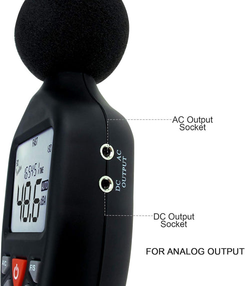 Decibel Meter Sound Level Meter with Data Logging High Accuracy dB SPL Meter with LCD Backlight Real-time Display