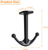 Zinc Alloy Double Prong Ceiling Hooks, 4-Pack Under Shelf Coat Hooks for Hanging Towel Robe Clothes in Bathroom Kitchen