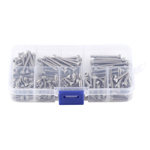 M3 Cap Head Screws, 100pcs M3*6/8/10/12/16/20/25/30 304 Stainless Steel Metric Thread Hex Socket Cap Head Screws