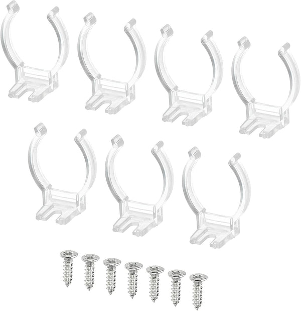 MECCANIXITY T8 U Clips Holder Bracket Fluorescent Tube Light Fixture Plastic Pipe