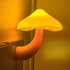 ESUPPORT Mushroom-Shaped Energy Saving Sensor LED Night Light with Plug Yellow(Average Life Expectancy