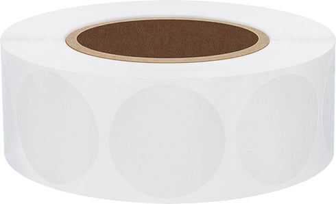Hybsk 1000pcs Clear Circle Stickers, 1 inch Round Transparent Labels for Sealing
