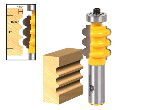 YONICO Furniture Molding and Trim Router Bits 1/8-Inch Radius Triple Flute 1/2-Inch Shank 16161