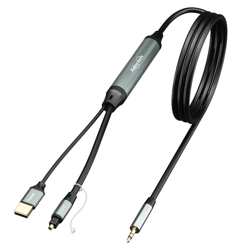 Adoreen Unidirectional 1/8" 3.5mm AUX Input to SPDIF/Toslink Output Optical Adapter Cable