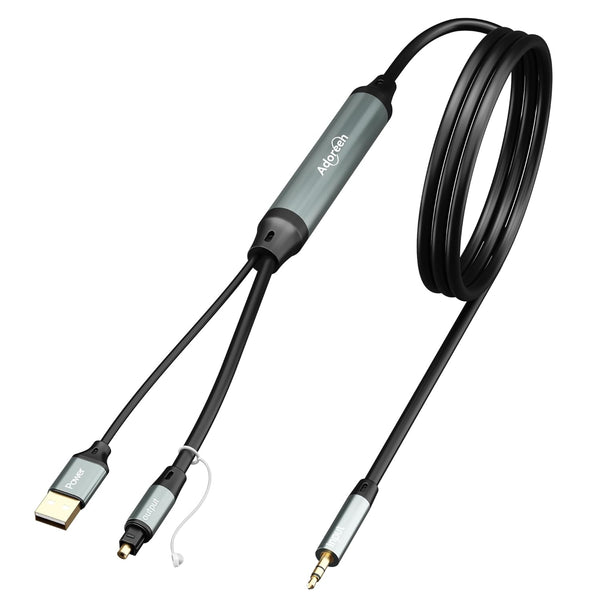 Adoreen Unidirectional 1/8" 3.5mm AUX Input to SPDIF/Toslink Output Optical Adapter Cable
