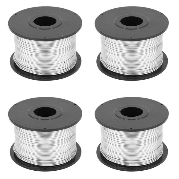 4pcs Wire Rebar Tie Wire - 110m Length, 0.8mm Diameter Steel Rebar Tie Wire Rolls for Automatic Tying Machine