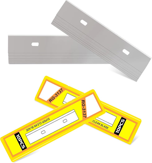 4 inch 100pcs WRAPXPERT Scraper Blade Replacement Razor Blades for Cleaning Glass Wall Windows Stove