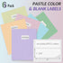 Sooez 6 Pack Pocket Folders with Labels, Heavy Duty Plastic File Folders with Pockets, Pastel Poly Folders for Documents Letter Size, Colored School Offfice Folder Bulk, Back to School Supplies by Sooez