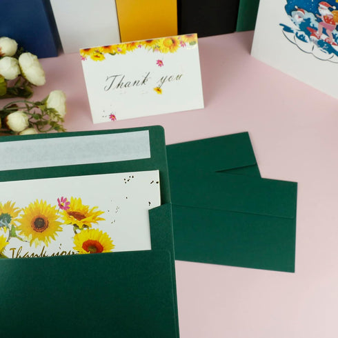 YINUOYOUJIA 50 Packs A7 Self Seal Envelopes for Invitations, 5x7 Cards, Square Flap, Great for Weddings and Parties