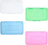Juvale 4-Pack Large Capacity Plastic Pencil Boxes, Colorful Clear Stackable Cases for School Pens, Markers, Crayons,
