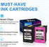Remanufactured Ink Cartridge Replacement for HP 63 63XL for Envy 4520 4512 4513 4516 OfficeJet 3830 (1 Black 1