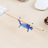 Dark Blue Creative Crab Pen Holder, Weightlifting Crabs Storage Rack for Office Desktop Decoration