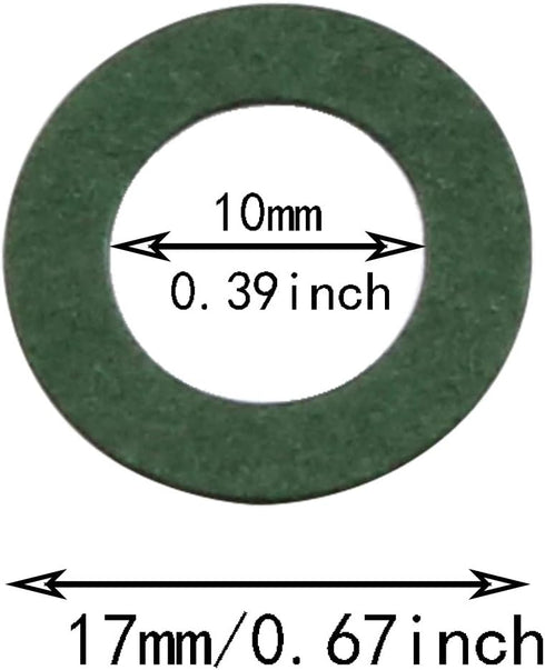 Maxmoral 100pcs Hollow Paper Pad Lithium Battery Insulator Rings, Adhesive Cardboard Sticker (Red+Green)