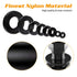 500Pcs Nylon Flat Washer Assortment Set, 8 Sizes - M2, M2.5, M3, M4, M5, M6, M8, M10 (Black)