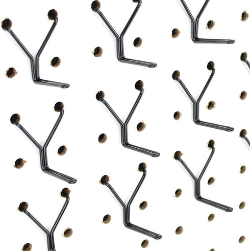 Steel Pegboard Hooks 100-Pack 1" L Hook, Black - Fits Any Peg Board for Organizing Tools, Accessories, Garage