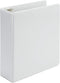 Samsill Economy 2 Inch Mini 3 Ring Binder, Round Ring Binder, Non-Stick Customizable Cover, White, USA Made