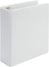 Samsill Economy 2 Inch Mini 3 Ring Binder, Round Ring Binder, Non-Stick Customizable Cover, White, USA Made