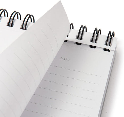 RUSSELL+HAZEL Spiral Memo Notebook, Office Supplies, 7.5” x 9”, 196 Lined Pages, White