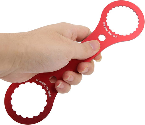 Bottom Bracket Wrench, BB Wrench Tool for 44mm 46mm 16 24 Notch BB Installation Remover (Red)